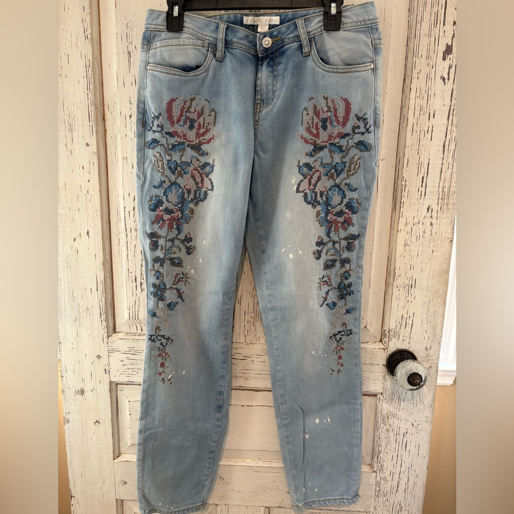 Boston Proper Embroidered Jeans